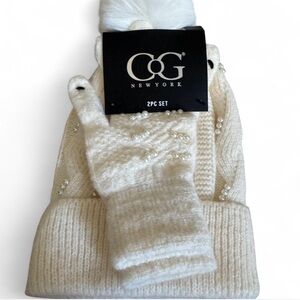 Cream gloves with Pearl Accents